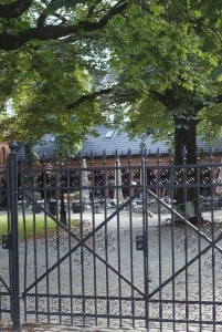 Friedhof und Zaun der Kathedrale von Oslo
