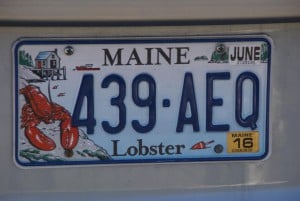 Künstlerisch gestaltete Nummernschilder Bar Harbor