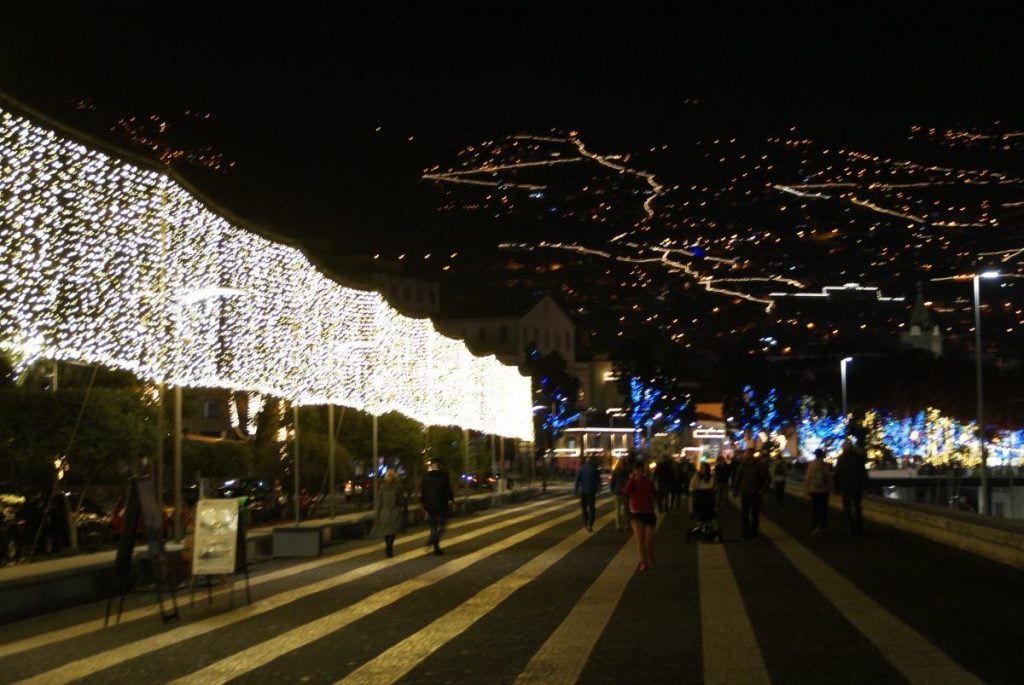 Straßen an Weihnachten Funchal Madeira