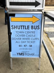 Dover Hafen Shuttle Bus Preise town centre dover castle all day ticket yms travel