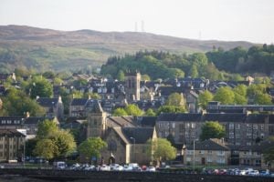 Greenock vom Meer aus mit AIDA