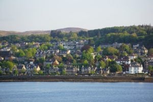 Greenock vom Meer aus mit AIDA