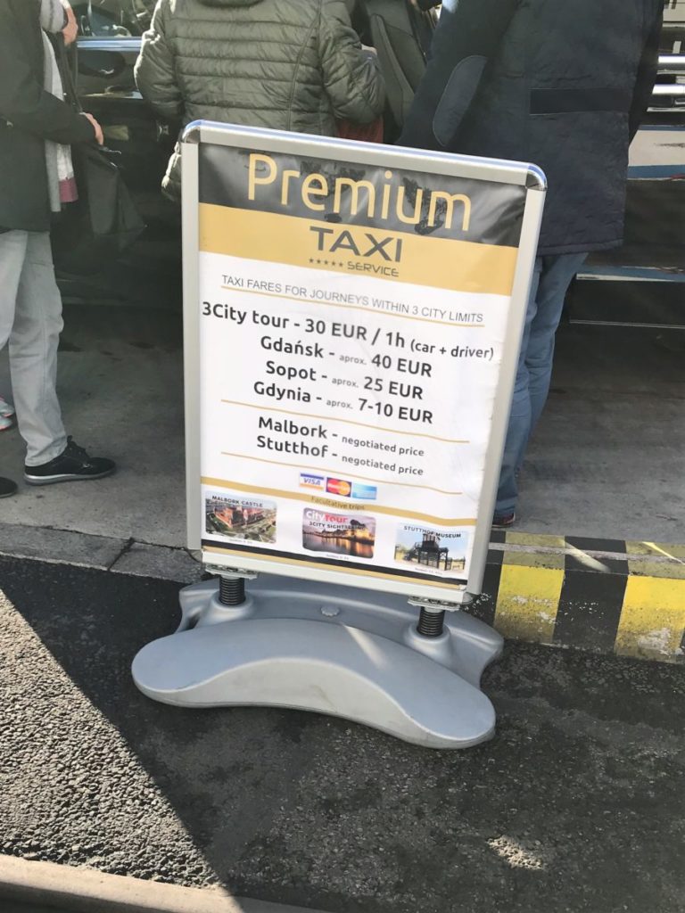 Taxi Preistafel